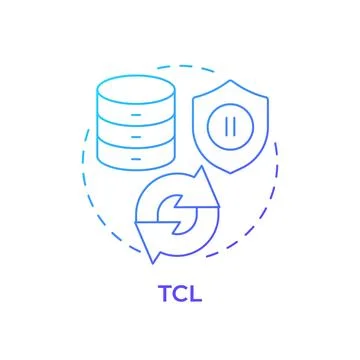 TCL blue gradient concept icon Stock Illustration