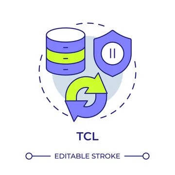 TCL multi color concept icon Stock Illustration