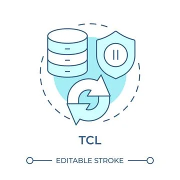 TCL soft blue concept icon Stock Illustration
