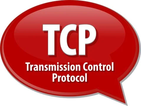 TCP acronym definition speech bubble illustration Stock Illustration