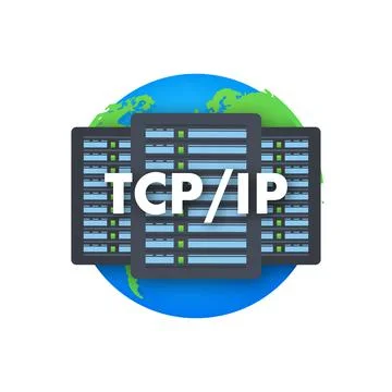 TCP IP - Transmission Control Protocol. Internet Protocol. Vector stock Ilustração Stock