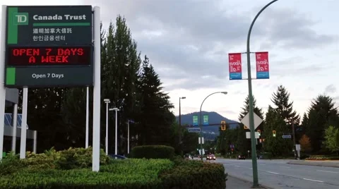 TD Canada Trust sign 스톡 동영상 48844869