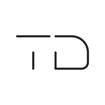 Td initial letter vector logo icon Stock Illustration