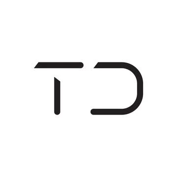 Td initial letter vector logo icon Ilustração Stock