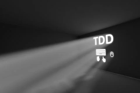 TDD rays volume light concept 3d illustration Stock Illustration