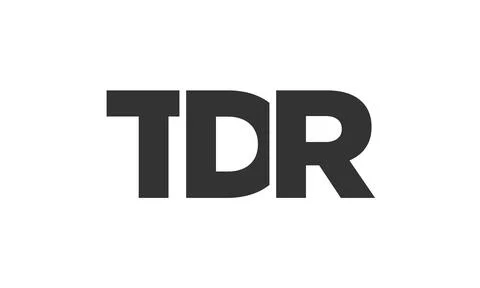 TDR logo design template with strong and modern bold text. Initial based ve.. Stock Illustration