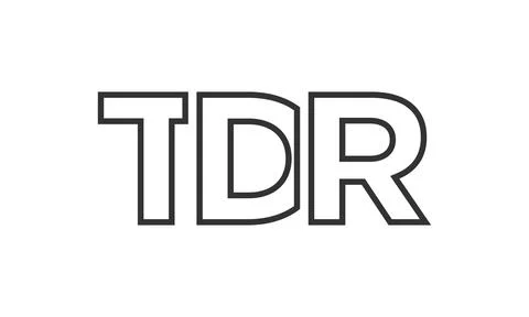TDR logo design template with strong and modern bold text. Initial based ve.. Stock Illustration