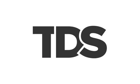 TDS logo design template with strong and modern bold text. Initial based ve.. Stock Illustration