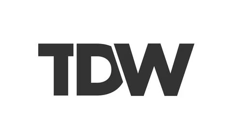 TDW logo design template with strong and modern bold text. Initial based ve.. Stock Illustration