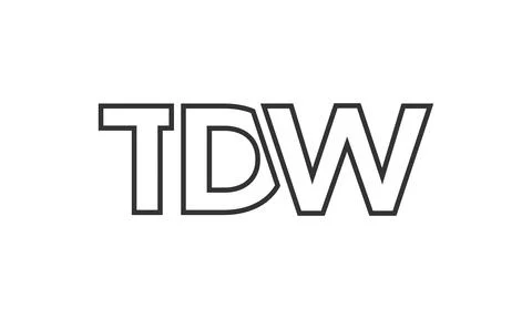 TDW logo design template with strong and modern bold text. Initial based ve.. Stock Illustration