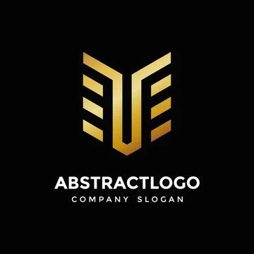 TE E T letter logo Icon design golden color Illustrazione stock