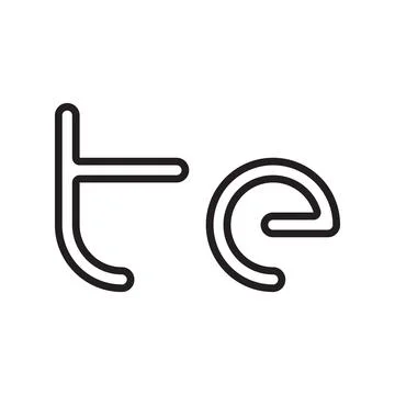 Te initial letter vector logo icon Illustrazione stock