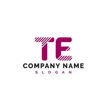 TE Letter Logo Design. TE letter logo Vector Illustration - Vector Stock Illustration