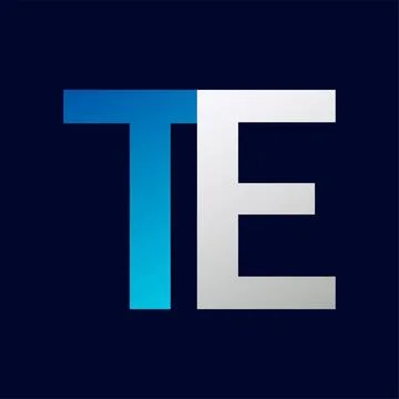 TE Letter logo design vector template. Stock Illustration