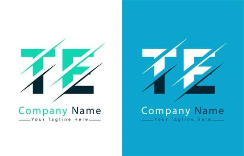 TE Letter Logo Vector Design Template Elements Stock Illustration