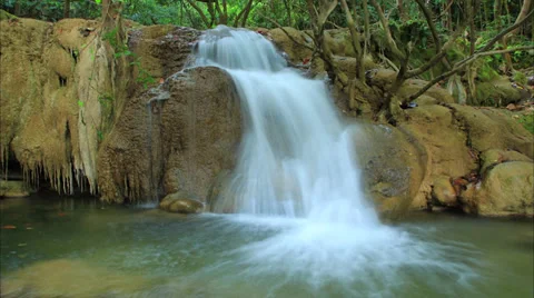 Te lor su water fall 1 Stock Footage 37841214