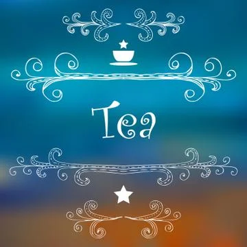 Tea advertising design Stock Illustration