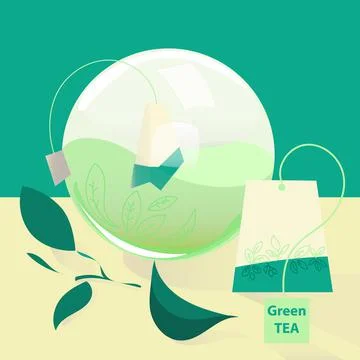 Tea advertising 스톡 일러스트