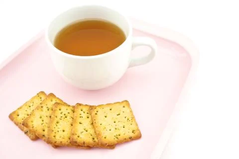 Tea and biscuits Stock Photos