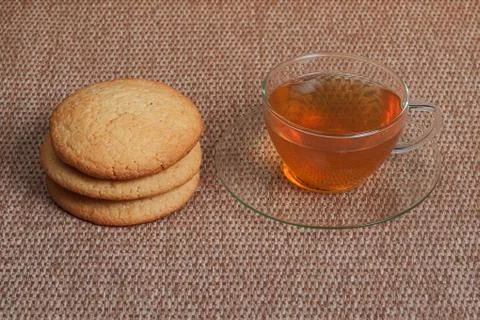 Tea and biscuits Stock Photos