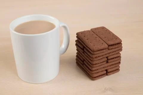 Tea and biscuits Stock Photos
