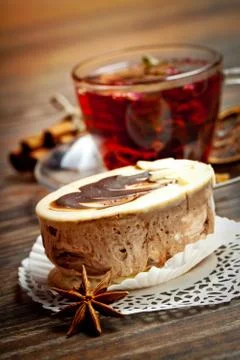 Tea and cake Stock Photos