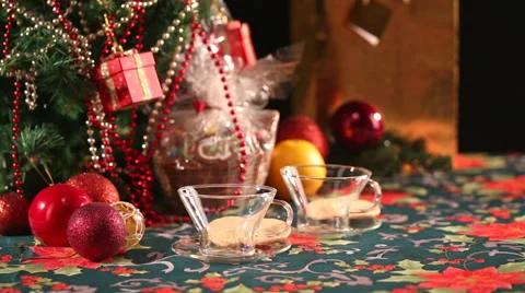 Tea and Christmas 1 Stock-Footage 28621139