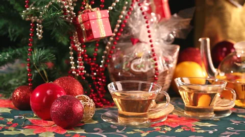 Tea and Christmas 2 Stock Footage 28620094