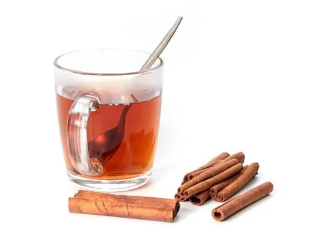 Tea and cinnamon Stock Photos