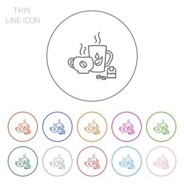 Tea and coffee cups Illustrazione stock