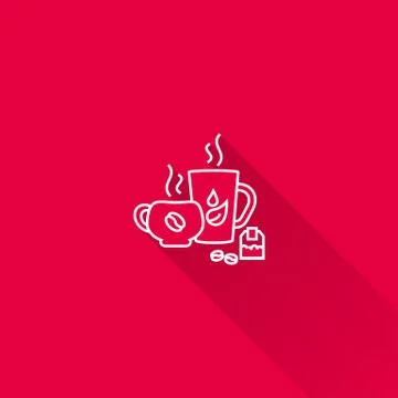 Tea and coffee cups Illustrazione stock