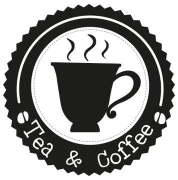 A tea and coffee label Stock Illustration