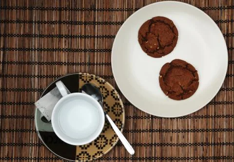 Tea and cookie Foto stock