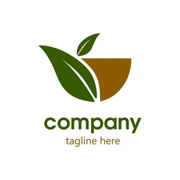 Tea and Cup Logo Stock Illustration
