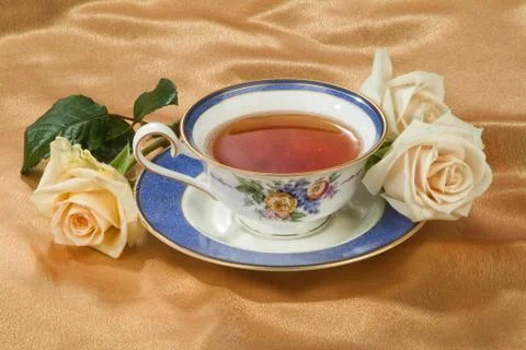 Tea And Flowers Stock Photos