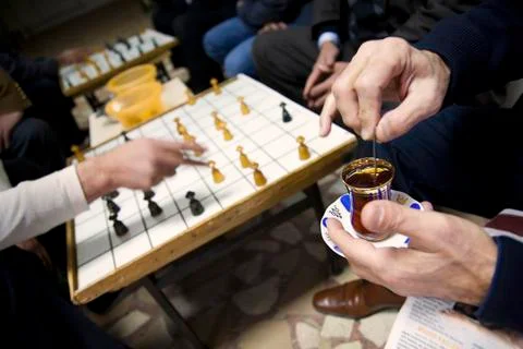 Tea and games Stock Photos