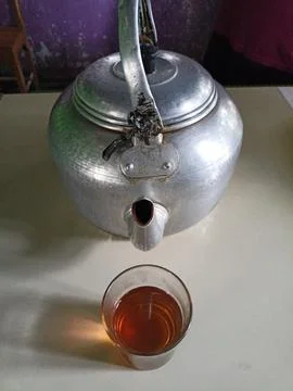 Tea and kettle Stock Photos