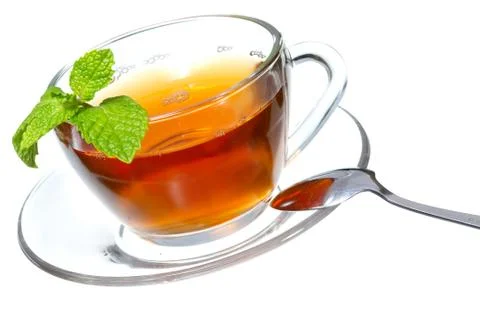 Tea and mint Stock Photos