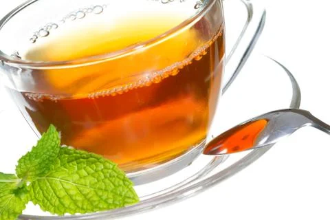 Tea and mint Stock Photos