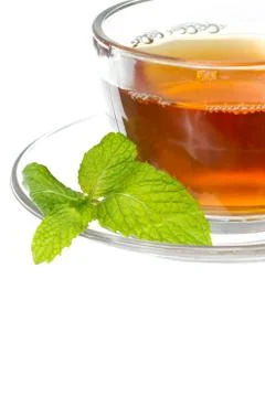 Tea and mint Stock Photos