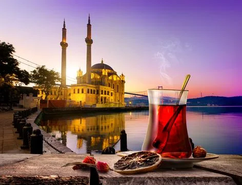 Tea and mosque Stock Photos