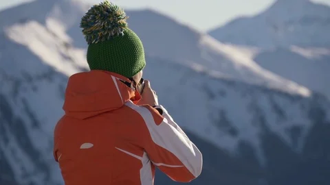 Tea on the background of blue mountains Stock Footage 71833204