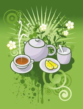Tea background Illustrazione stock