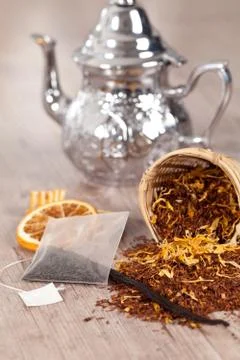 Tea background Stock Photos