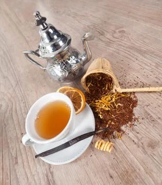 Tea background Stock Photos