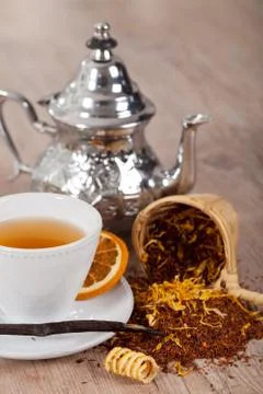 Tea background Stock Photos