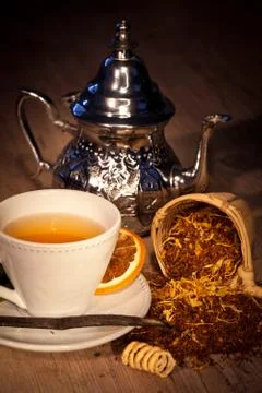 Tea background Stock Photos