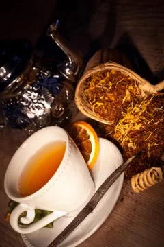 Tea background Stock Photos