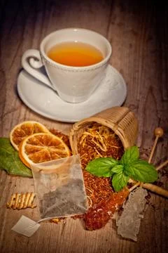 Tea background Stock Photos