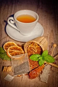 Tea background Stock Photos